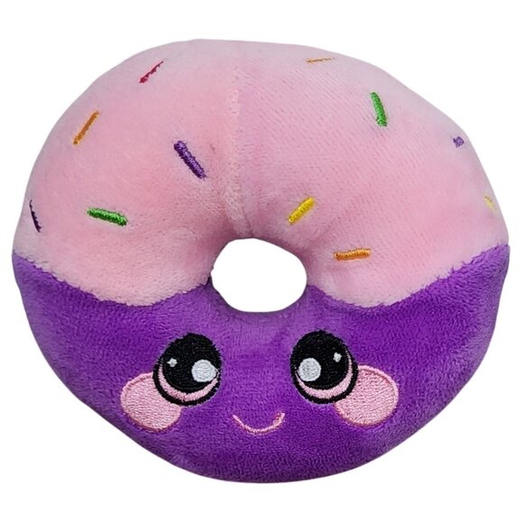 Squeezamals Plush Squishy Dritty Donut Purple Pink Stuffed Toy Desserts Series - Picture 1 of 4